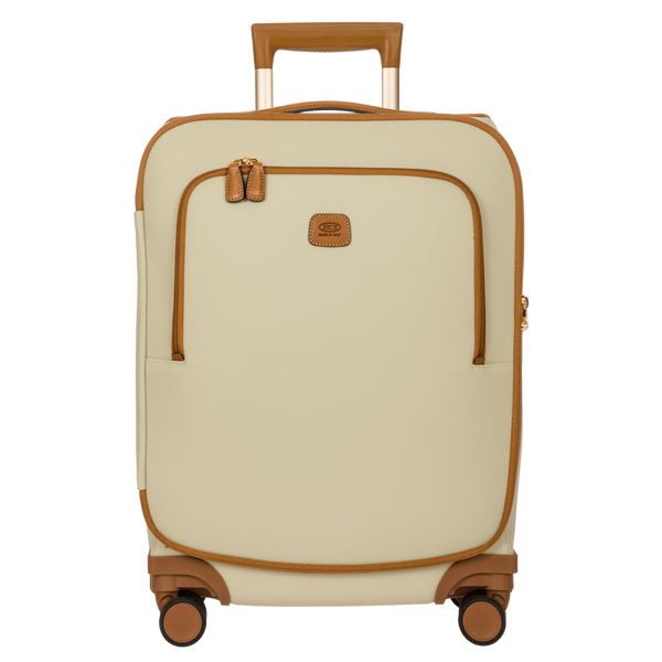 Bric's Firenze Carry-On Spinner with Laptop Pocket in Cream, view 1