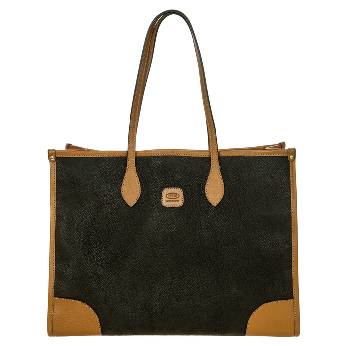 Bric's Life Suede-Effect Laptop Tote Bag