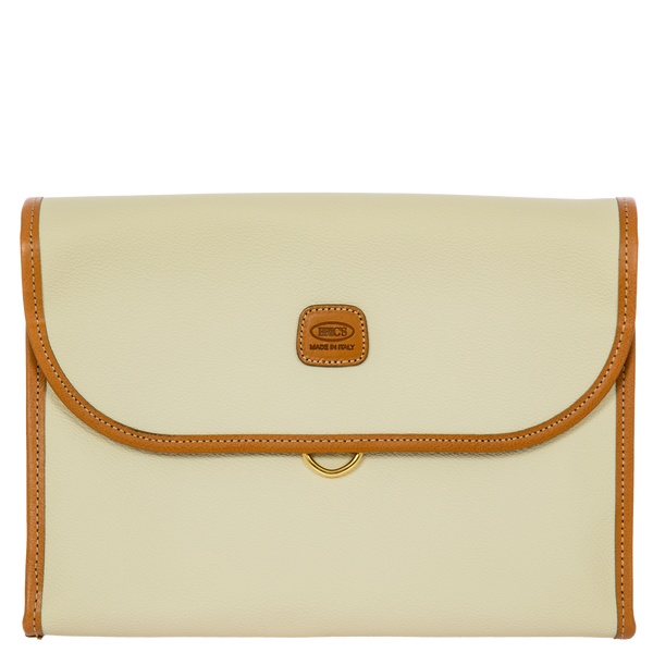 Bric's Firenze Tri-Fold Hanging Toiletry Bag in Cream, view 1