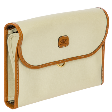 Bric's Firenze Tri-Fold Hanging Toiletry Bag in Cream, view 2