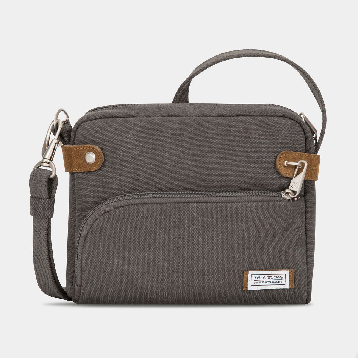 Travelon Heritage Anti-Theft Crossbody in Pewter