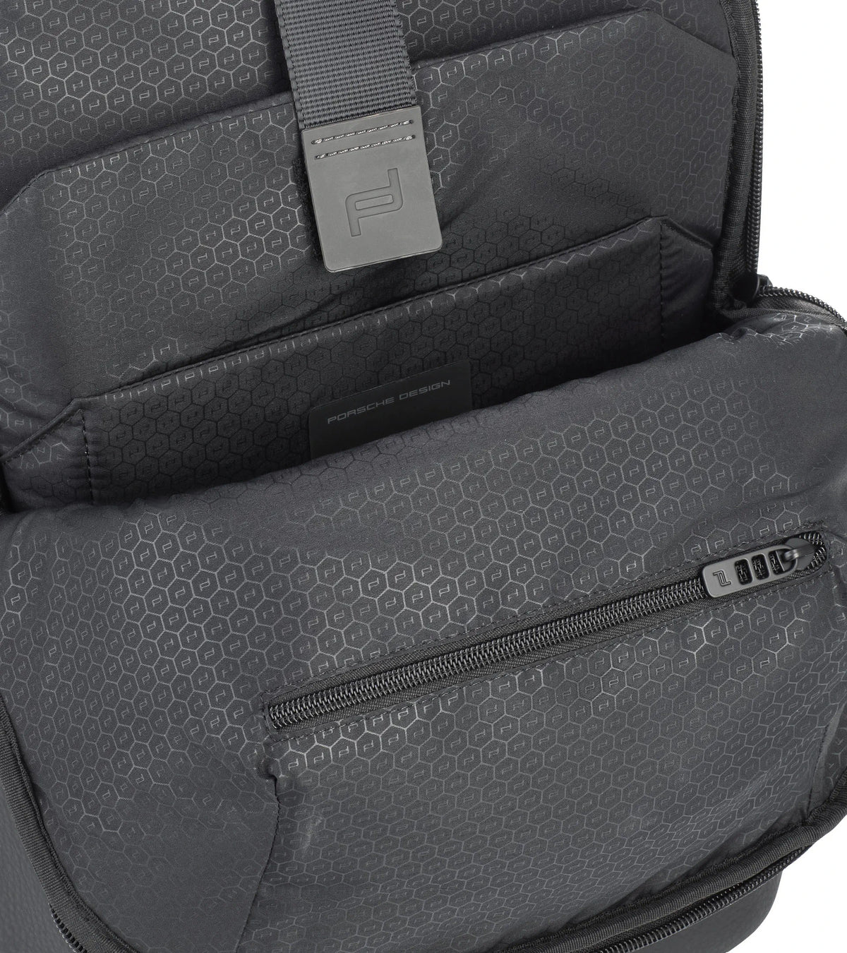 Porsche Design Urban Eco Reconstructed Leather Backpack XS in Black, view 3
