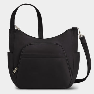 Travelon Classic Anti-Theft Crossbody Bucket Bag in Black