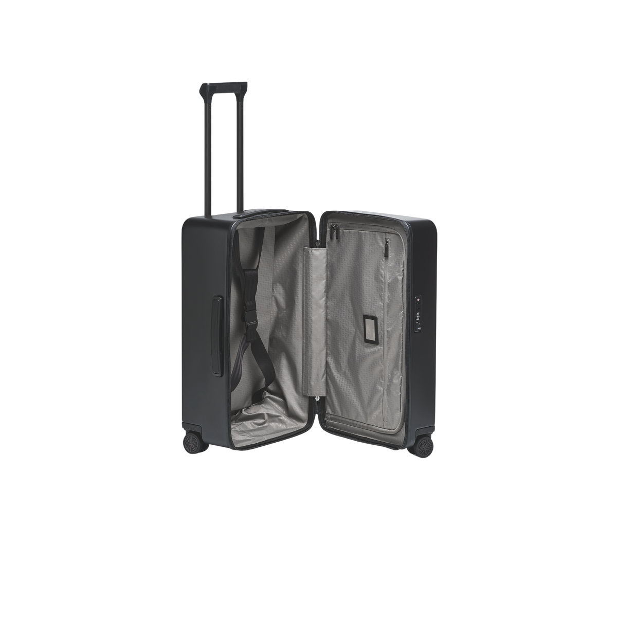 Porsche Design Roadster Hardcase Spinner Suitcase in Black Matte, view 4