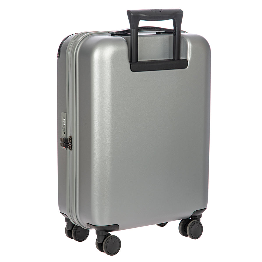 Bric's Amalfi 21" Hardside Carry-On Spinner in Silver/Black, view 3
