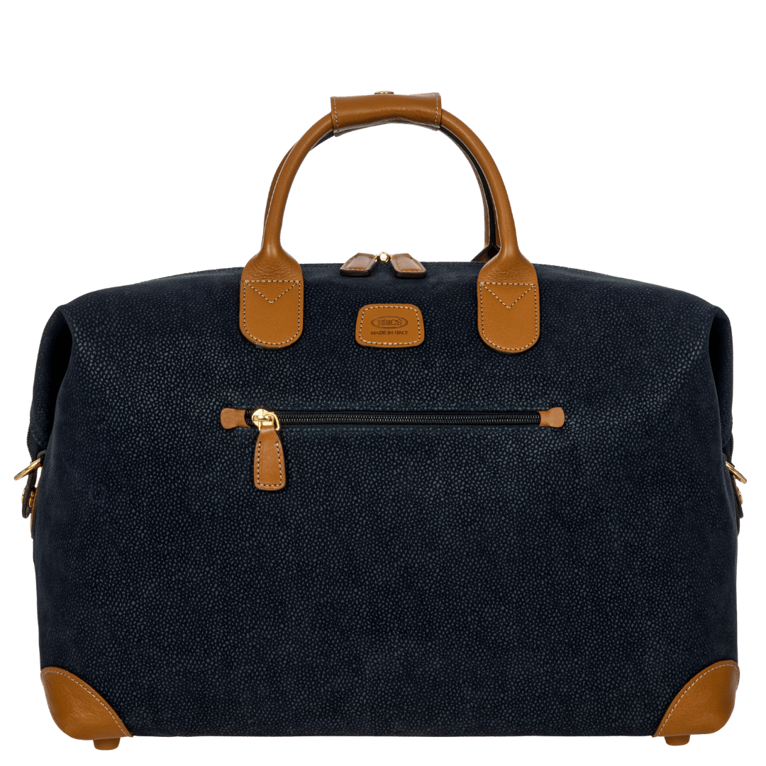 Bric's Life Suede-Effect Cargo Duffle Bag in Blue, view 1