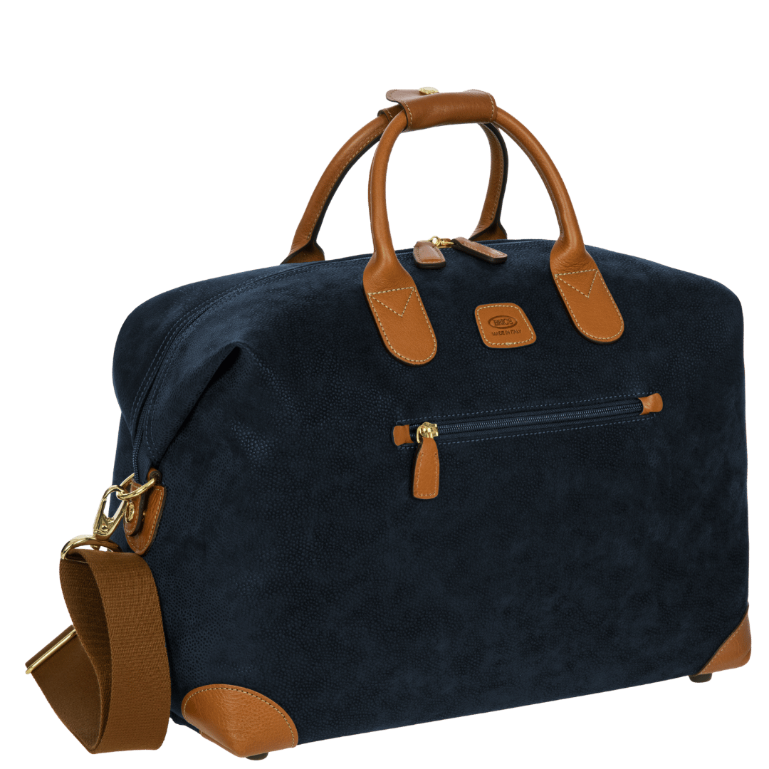 Bric's Life Suede-Effect Cargo Duffle Bag in Blue, view 2