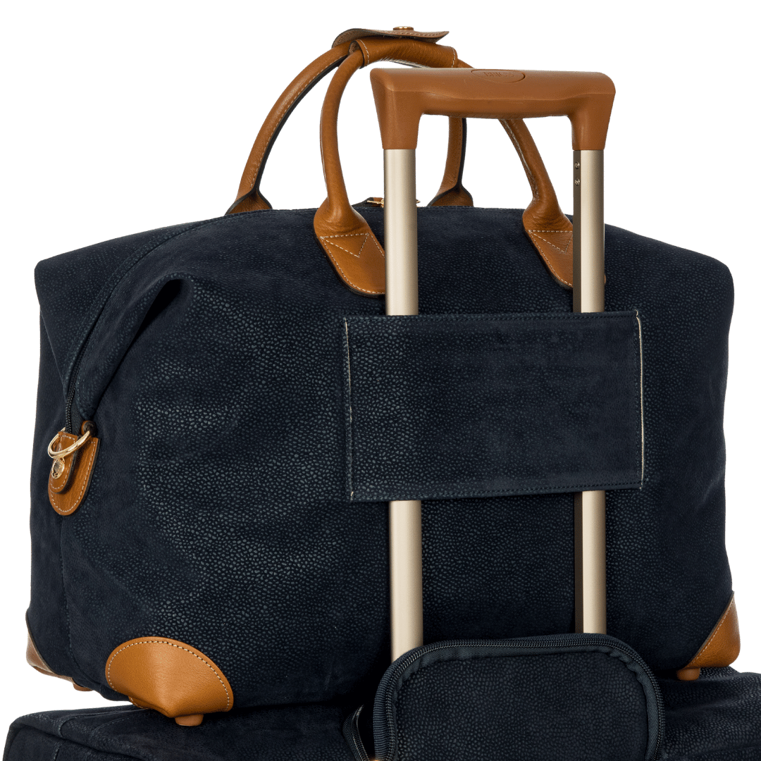 Bric's Life Suede-Effect Cargo Duffle Bag in Blue, view 4