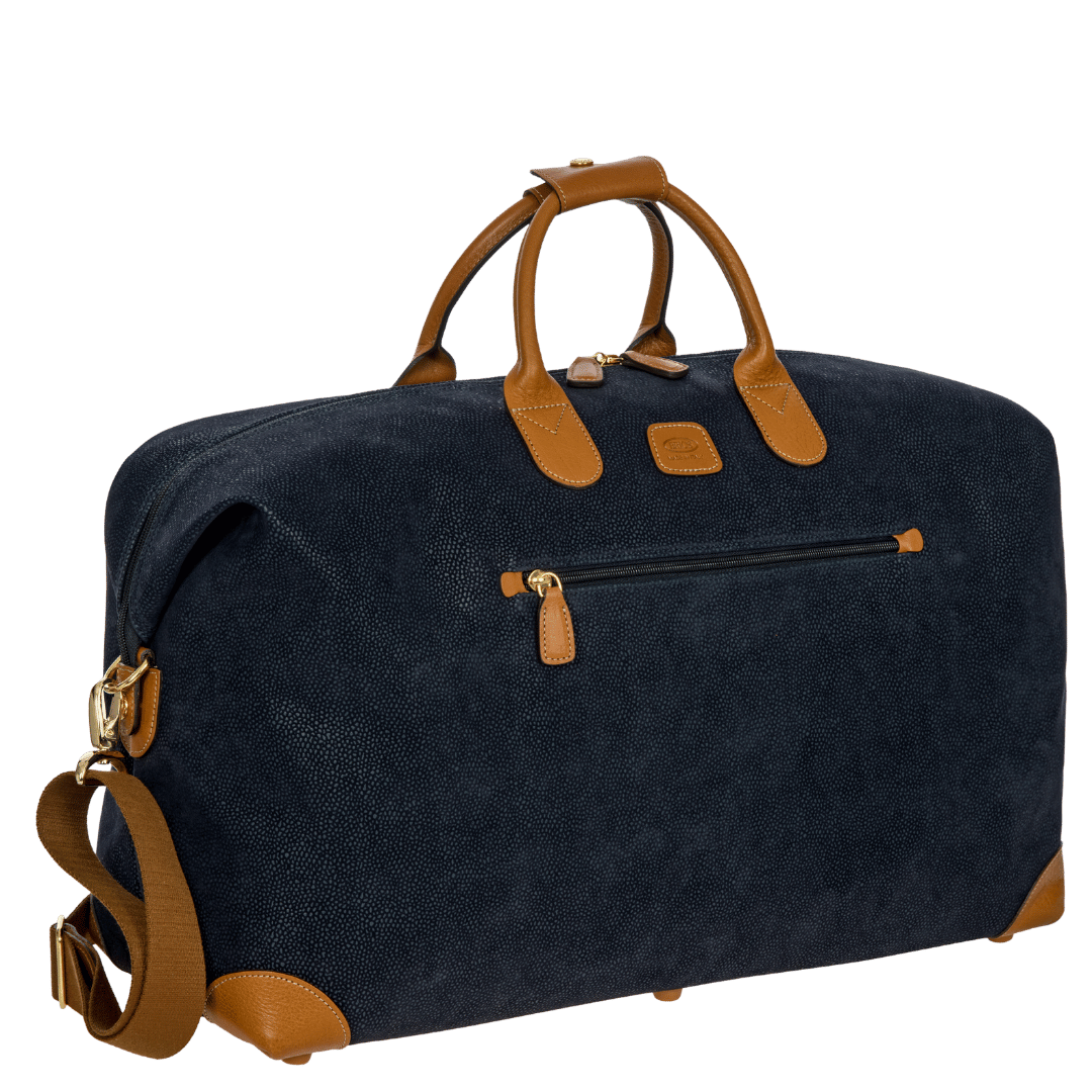Bric's Life Suede-Effect Cargo Duffle Bag in Blue, view 6