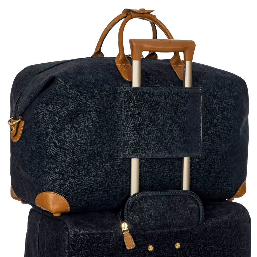 Bric's Life Suede-Effect Cargo Duffle Bag in Blue, view 8