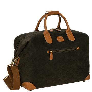Bric's Life Suede-Effect Cargo Duffle Bag in Olive, view 2