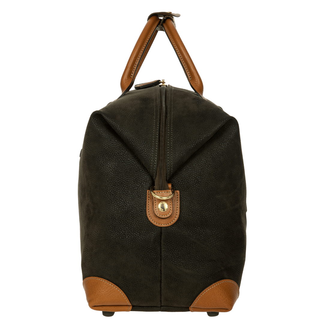 Bric's Life Suede-Effect Cargo Duffle Bag in Olive, view 3