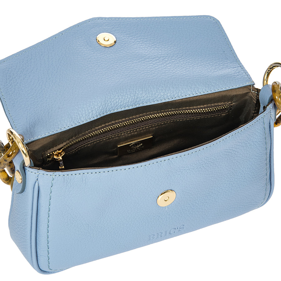 Bric's Gondola Begonia Leather Baguette Bag in Violet, view 5