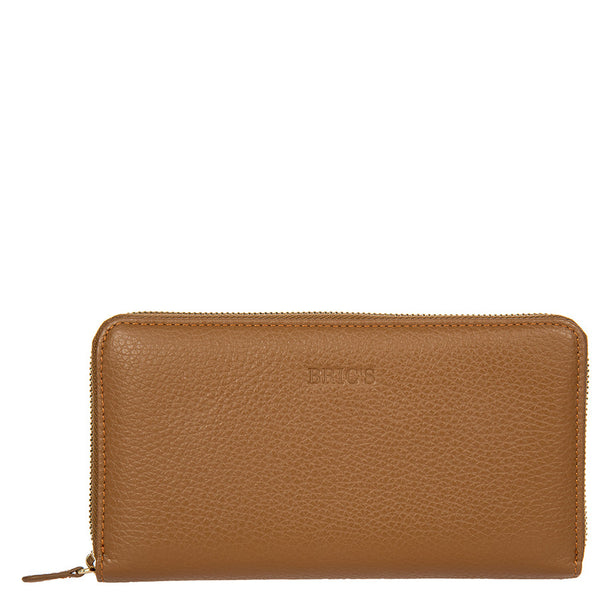 Bric's Gondola Verbena Leather Zip-Around Wallet in Cuoio, view 1
