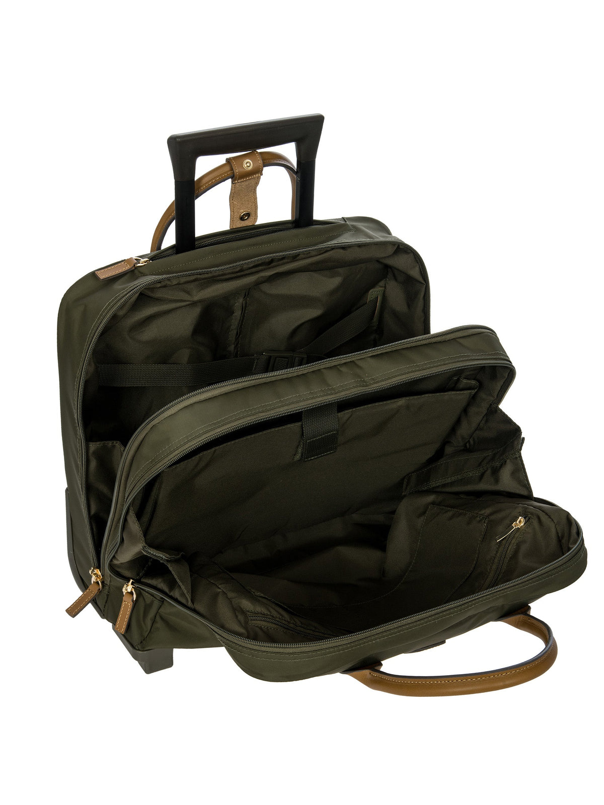 Bric's X-Collection Rolling Pilot Case in Olive, view 5
