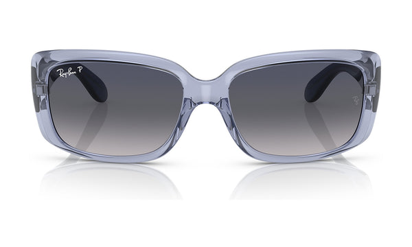 Ray-Ban RB4389 Polarized Sunglasses, Transparent Light Violet with Blue Gradient, view 1