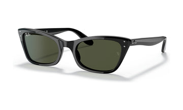Ray-Ban Lady Burbank RB2299 Sunglasses, Black with G-15 Green, view 2