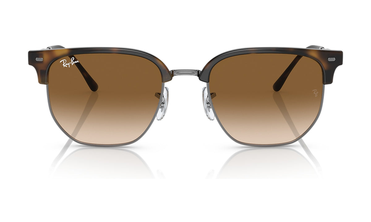 Ray-Ban New Clubmaster RB4416 Sunglasses, Havana on Gunmetal with Brown Gradient, view 1