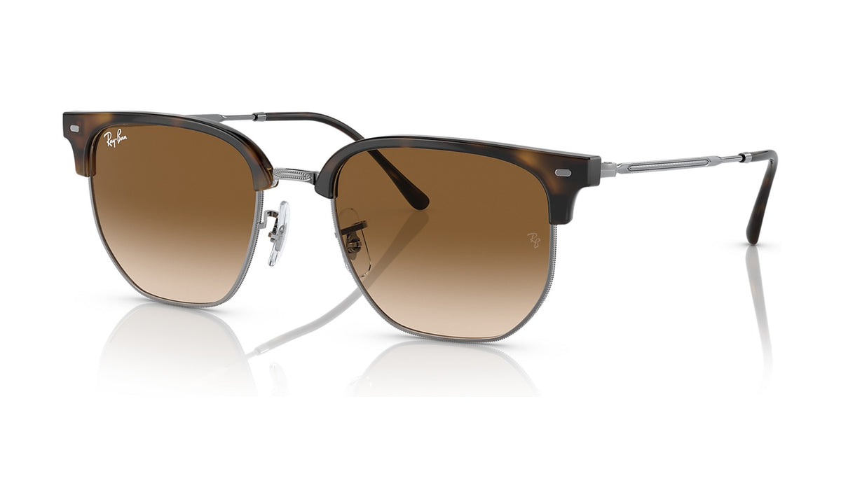 Ray-Ban New Clubmaster RB4416 Sunglasses, Havana on Gunmetal with Brown Gradient, view 2