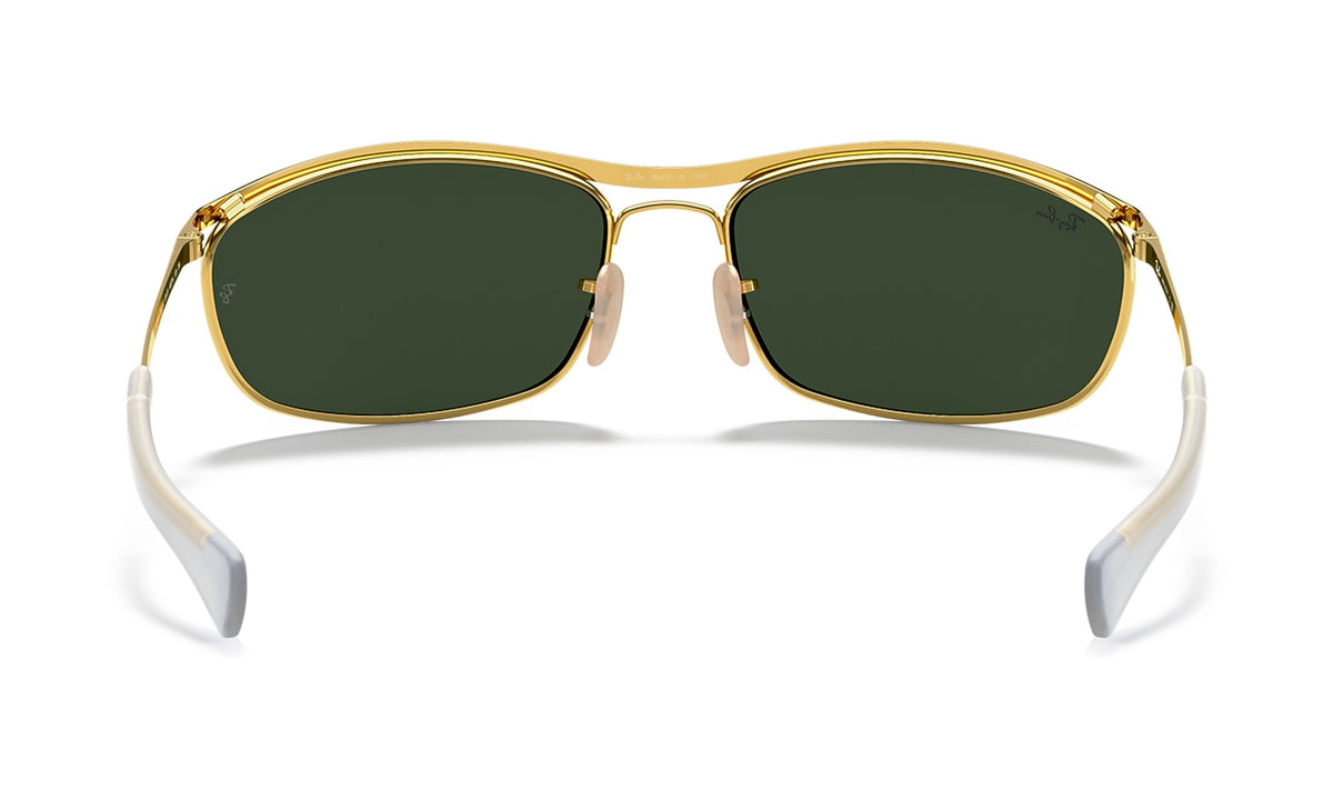 Ray-Ban Olympian I Deluxe RB3119M Sunglasses, Arista Gold with G-15 Green, view 4