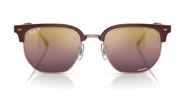 Ray-Ban New Clubmaster RB4416 Polarized Sunglasses, Bordeaux on Rose Gold, view 1