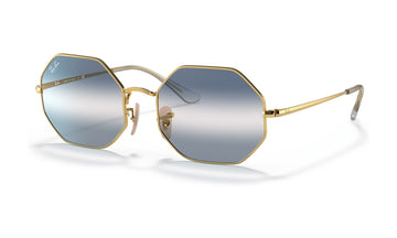 Ray-Ban Octagon 1972 RB1972 Sunglasses, Arista Gold with Blue Gradient Mirror, view 2