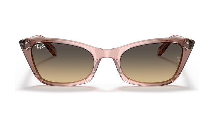 Ray-Ban Lady Burbank RB2299 Sunglasses, Transparent Pink with Brown Gradient, view 1