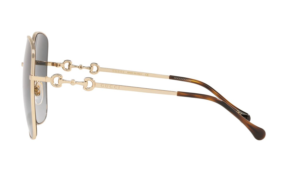 Gucci GG0879S Sunglasses, Gold with Grey Gradient, view 3