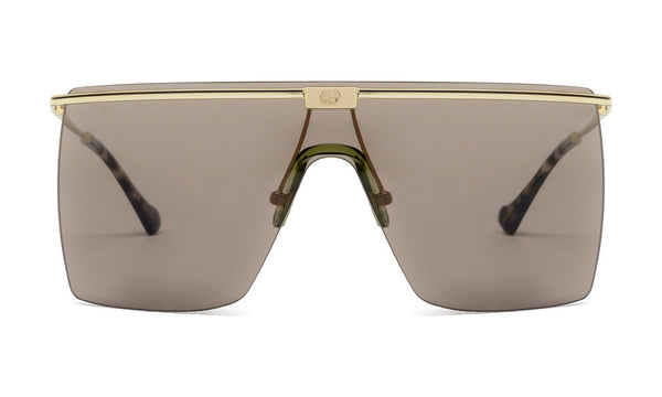 Gucci GG1096S Sunglasses, Gold with Brown, view 1
