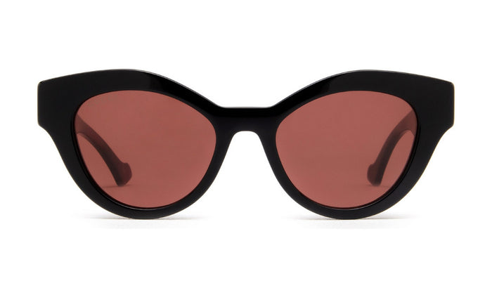 Gucci GG0957S Sunglasses, Shiny Black with Red, view 1