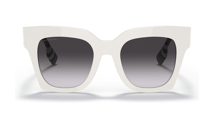 Burberry Kitty BE4364 Sunglasses, White with Grey Gradient, view 1