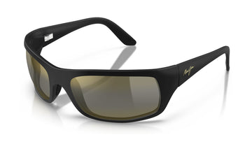 Maui Jim Peahi H202-2M Polarized Sunglasses, Matte Black with HCL Bronze, view 2