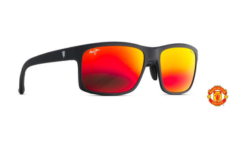 Maui Jim Pokowai Arch RM439-35UTD Manchester United Edition Polarized Sunglasses, Matte Black, view 2
