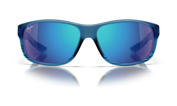Maui Jim Kaiwi Channel B840-03S Polarized Sunglasses, Blue Black Stripe, Blue Hawaii, view 1