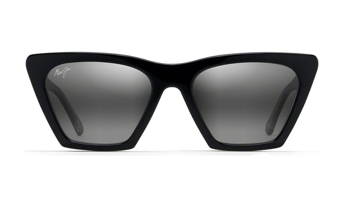 Maui Jim Kini Kini GS849-02K Polarized Cat-Eye Sunglasses, Black with Crystal, view 1