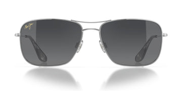 Maui Jim Wiki Wiki GS246-17 Polarized Aviator Sunglasses, Silver, Neutral Grey Gradient, view 1
