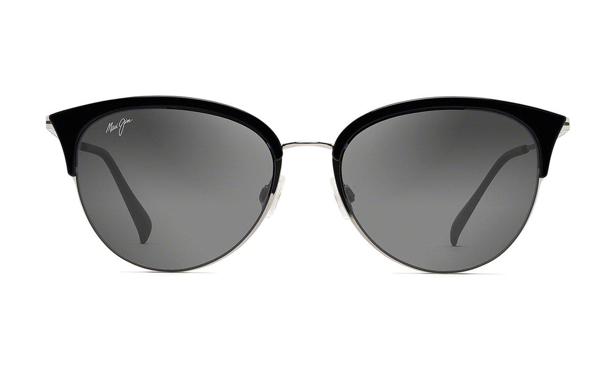 Maui Jim Olili GS330-02 Polarized Cat-Eye Sunglasses, Black Gloss, Neutral Grey, view 1