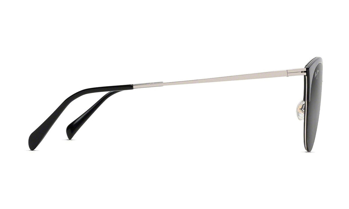 Maui Jim Olili GS330-02 Polarized Cat-Eye Sunglasses, Black Gloss, Neutral Grey, view 3
