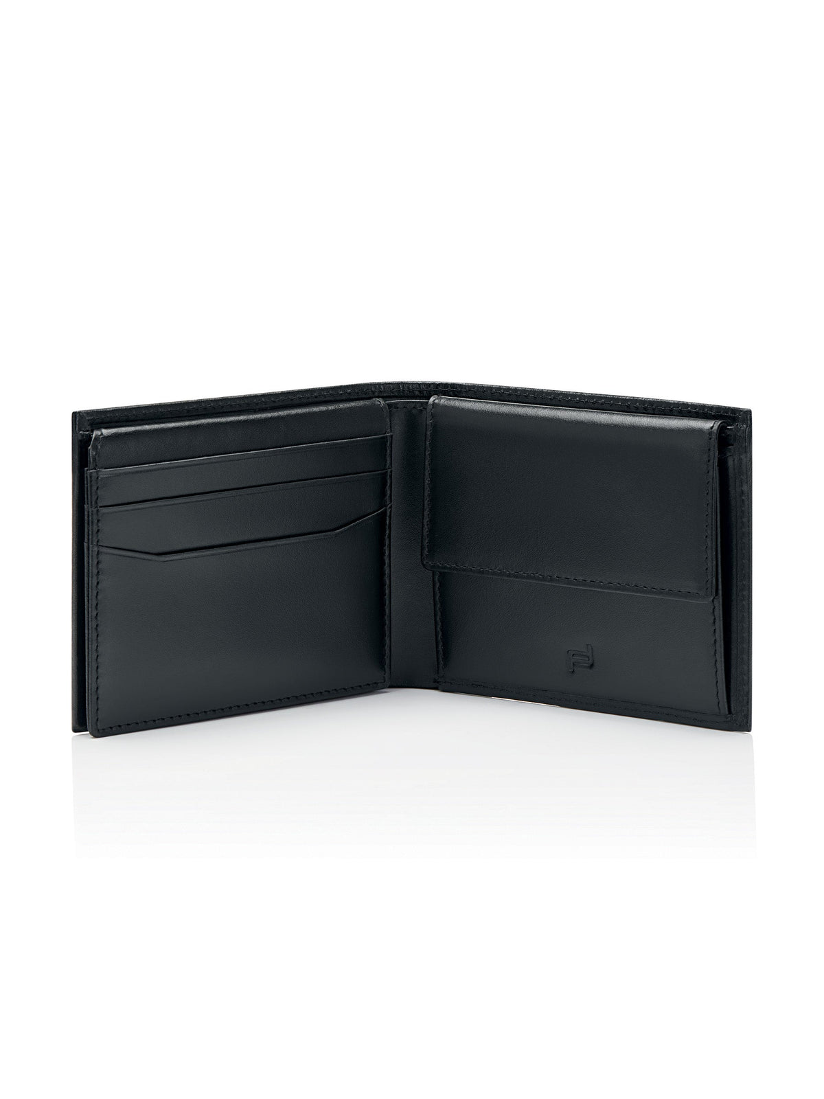 Porsche Design Vertical Bifold Leather Wallet 5 in Black, Classic Smooth, view 3