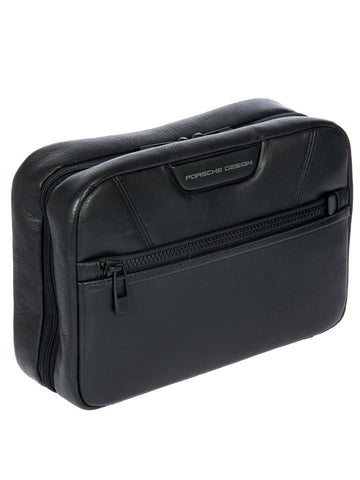 Porsche Design Leather Evo Toiletry Bag in Black, view 2
