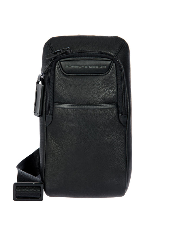 Porsche Design Leather Crossbody Bag in Black, view 1