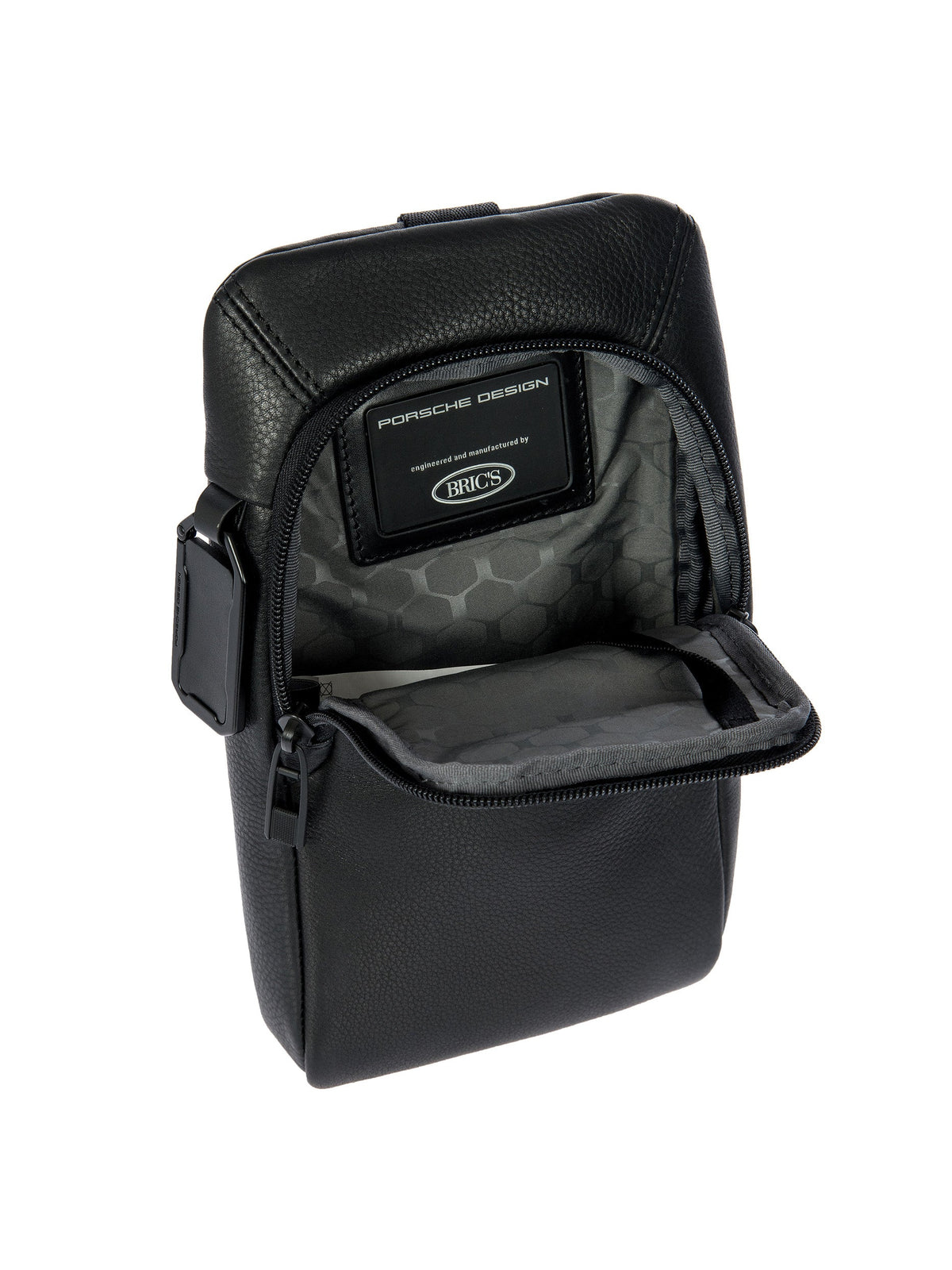 Porsche Design Leather Crossbody Bag in Black, view 5
