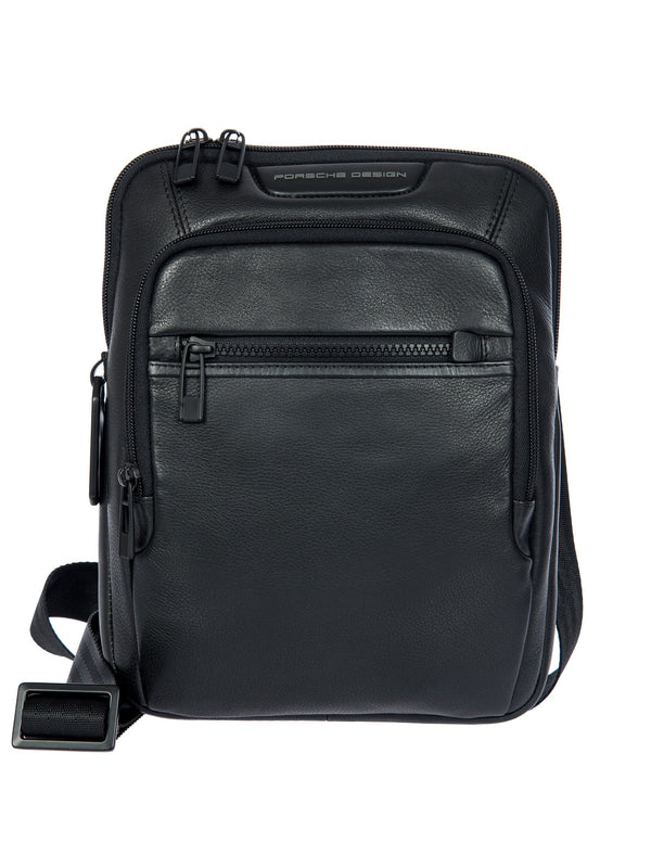Porsche Design Leather Shoulder Bag S in Black, view 1