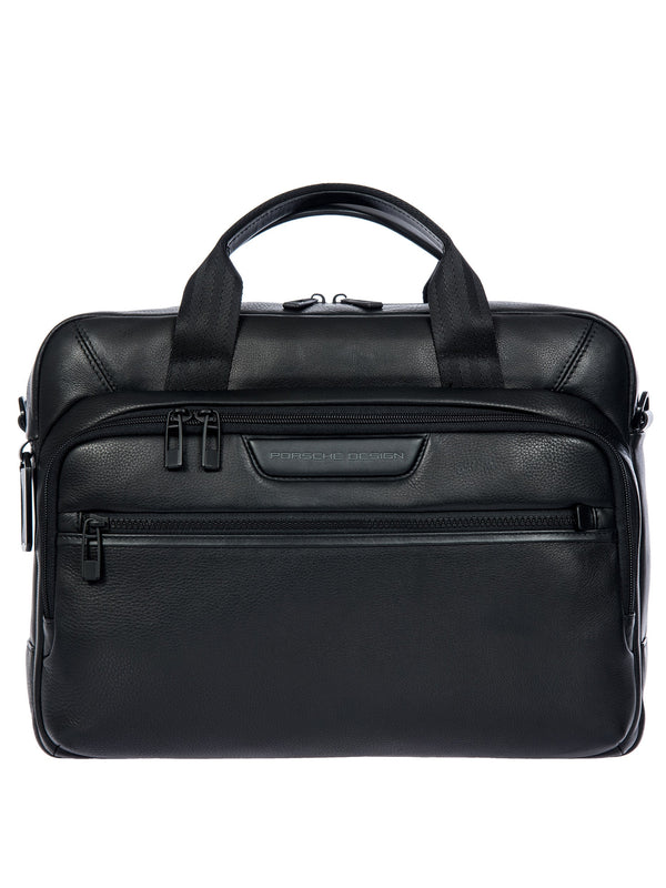 Porsche Design Leather Evo Laptop Briefcase in Black, view 1