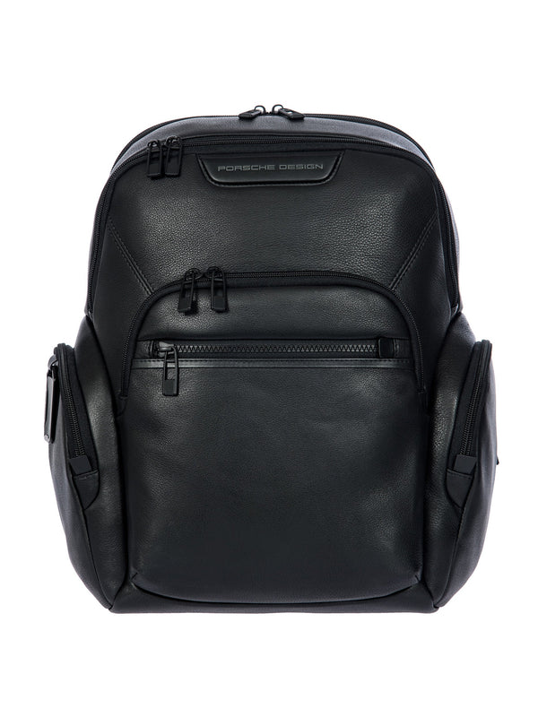 Porsche Design Leather Laptop Backpack S in Black, view 1