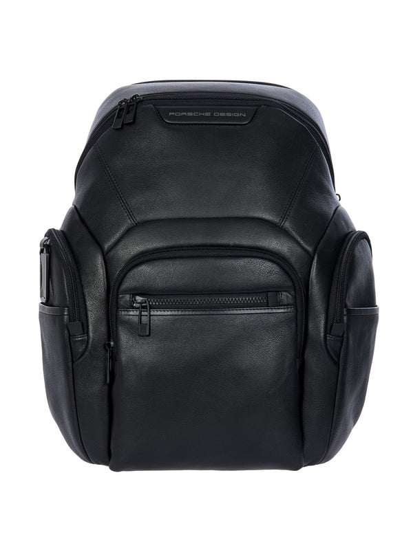 Porsche Design Leather Laptop Backpack M Expandable in Black, view 1