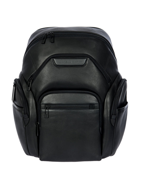 Porsche Design Leather Laptop Backpack L in Black, view 1
