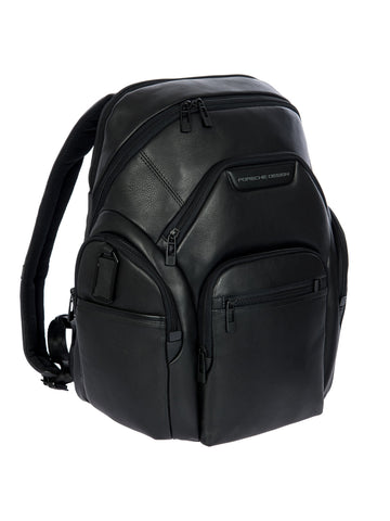 Porsche Design Leather Laptop Backpack L in Black, view 2