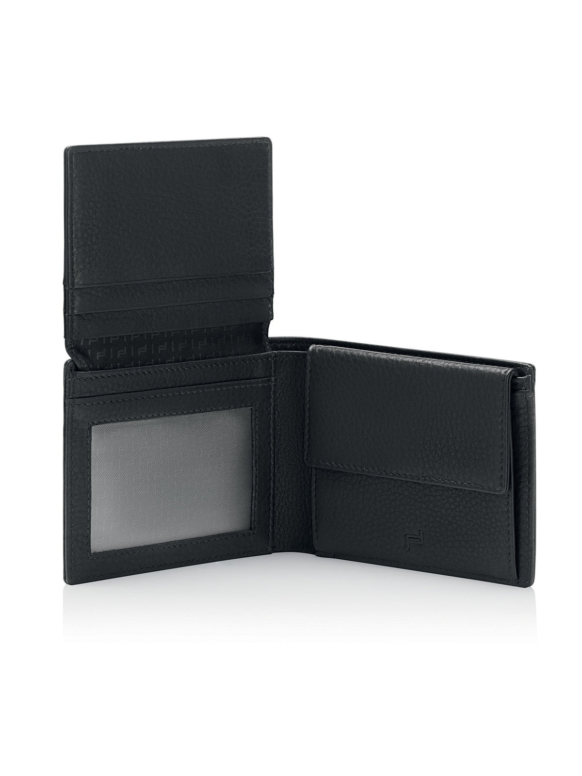 Porsche Design Vertical Bifold Leather Wallet 5 in Black, Business Grained, view 4