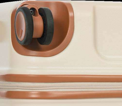 Recessed double spinner wheel on a Bric's Bellagio suitcase